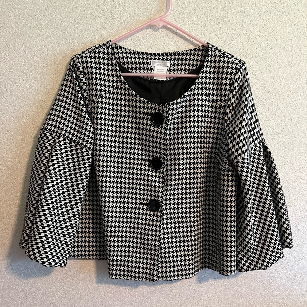 Worthington Houndstooth Jacket Size Medium - Picture 4 of 13